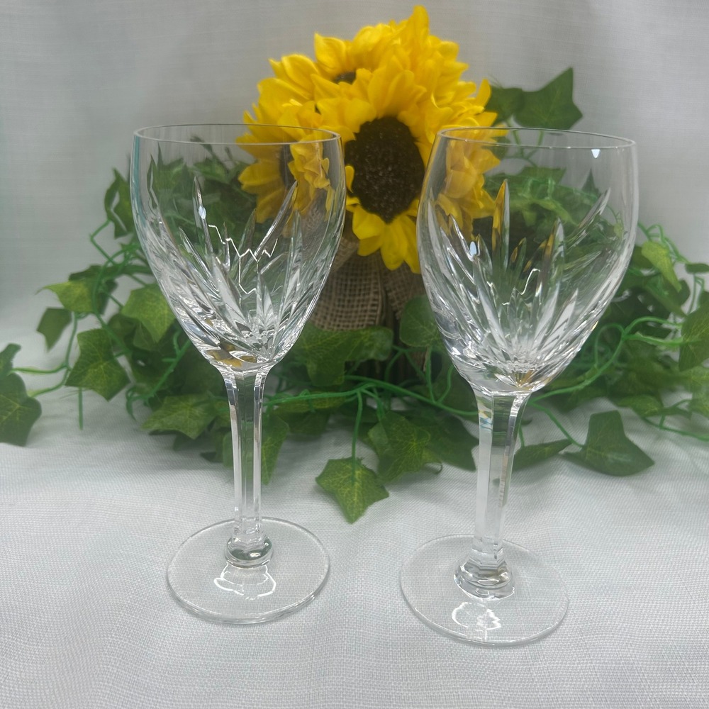 Marquis Waterford Crystal Provence Wine Glasses 7" Set of 2 Stemware Barware